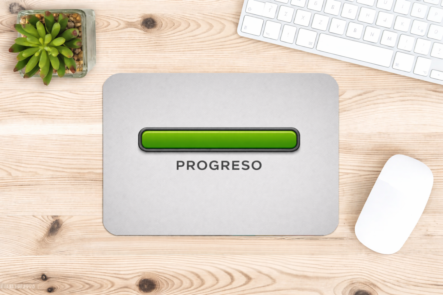 alfombrilla raton progreso barra carga minimalista escritorio