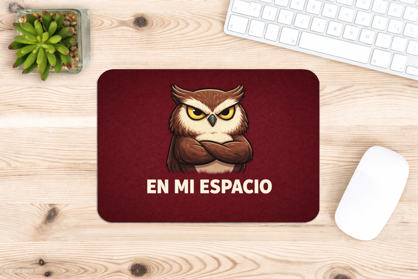 alfombrilla raton buho en mi espacio divertida escritorio