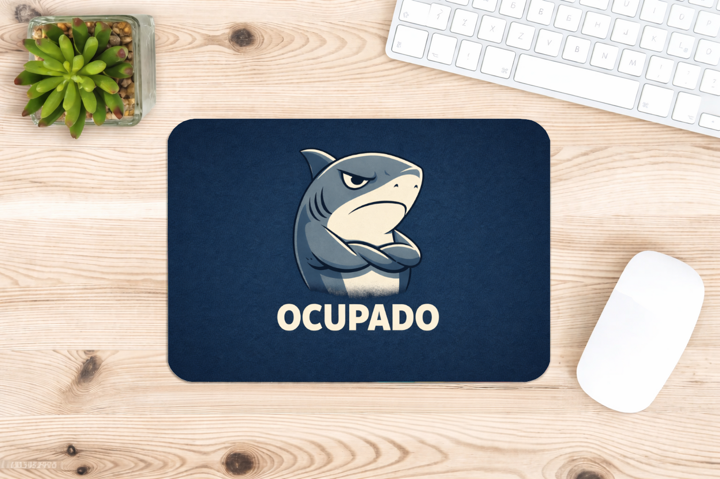 alfombrilla raton tiburon ocupado divertida escritorio oficina