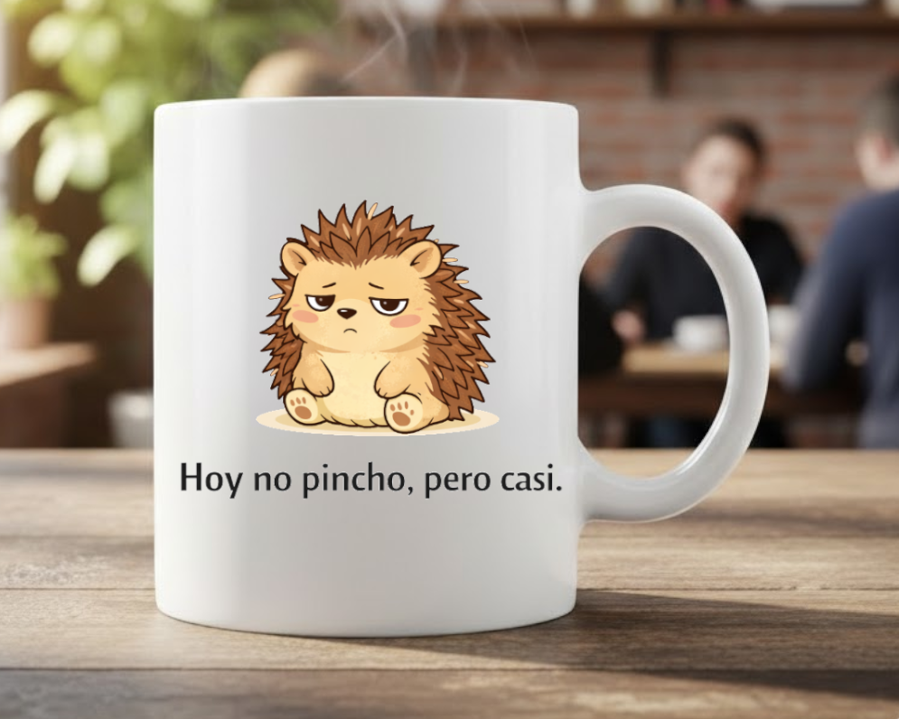 taza erizo hoy no pincho pero casi divertida