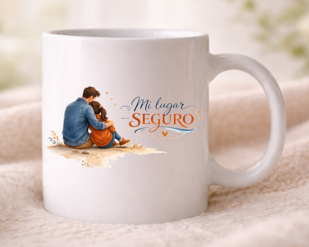 taza mi lugar seguro regalo papa emotivo