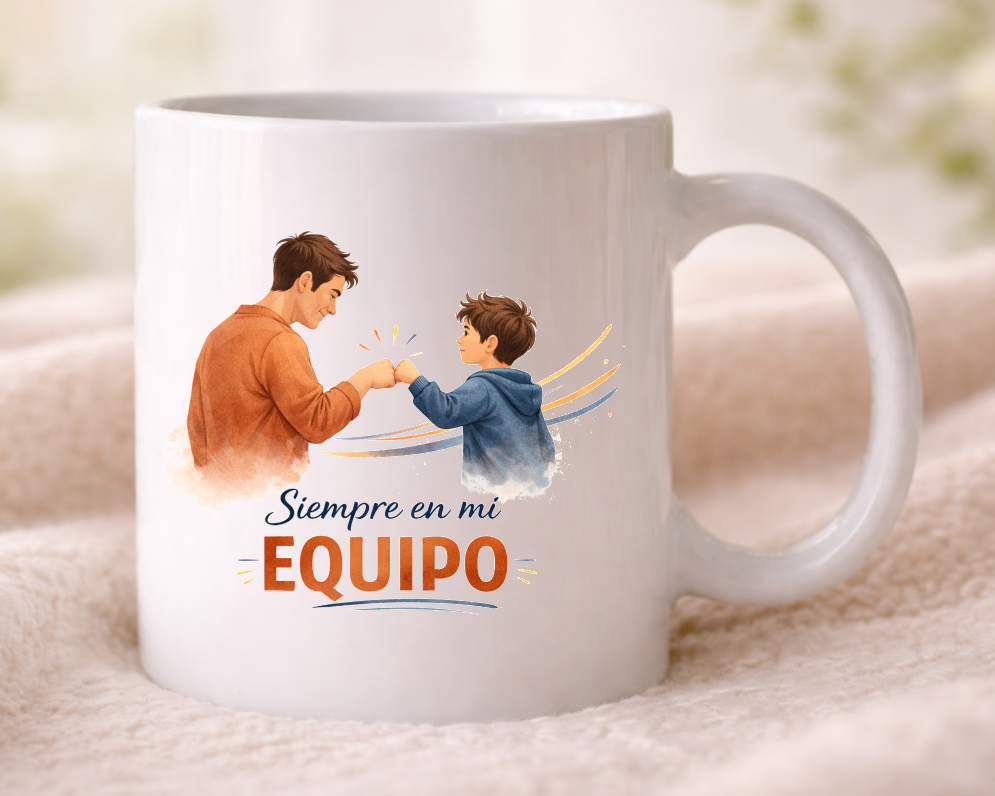 taza papa siempre en mi equipo regalo emotivo