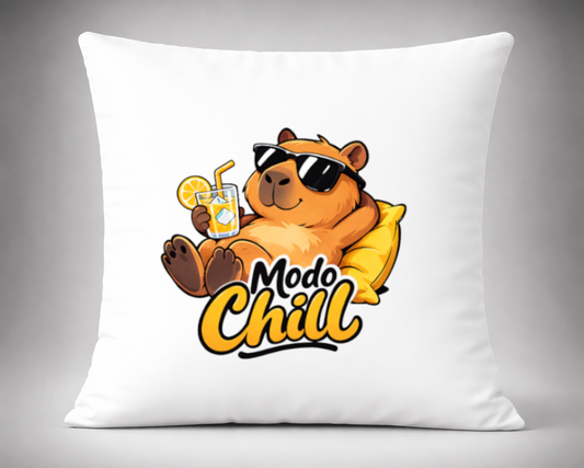 cojin capibara modo chill limonada diseño relajado divertido decoracion hogar