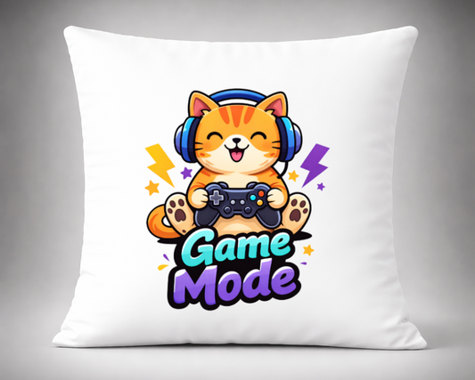 cojin gato gamer game mode diseño divertido decoracion gaming juvenil