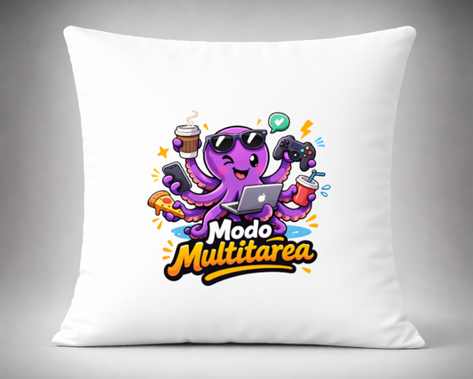 cojin divertido pulpo modo multitarea diseño original oficina hogar