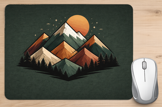 alfombrilla raton montañas geometrico moderno oscuro escritorio