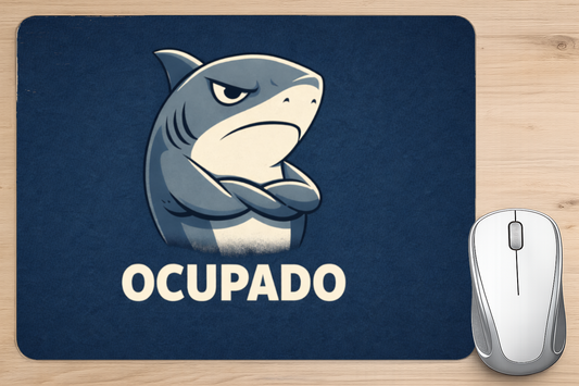 alfombrilla raton tiburon ocupado divertida escritorio oficina