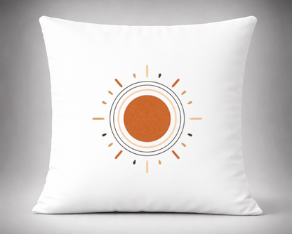 cojin decorativo sol estilo boho minimalista tonos tierra diseño dia