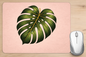 alfombrilla raton hoja monstera botanica escritorio elegante