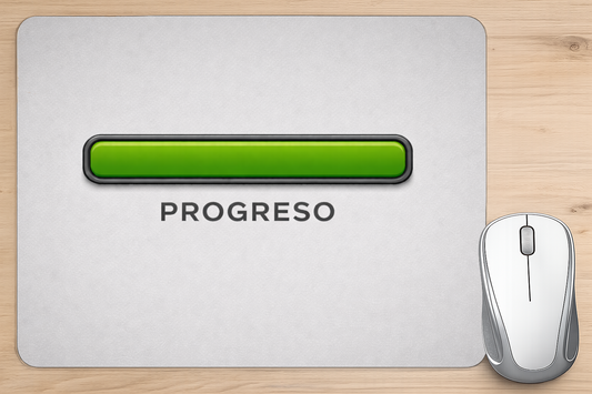 alfombrilla raton progreso barra carga minimalista escritorio