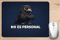 alfombrilla raton cuervo no es personal diseño oscuro divertido