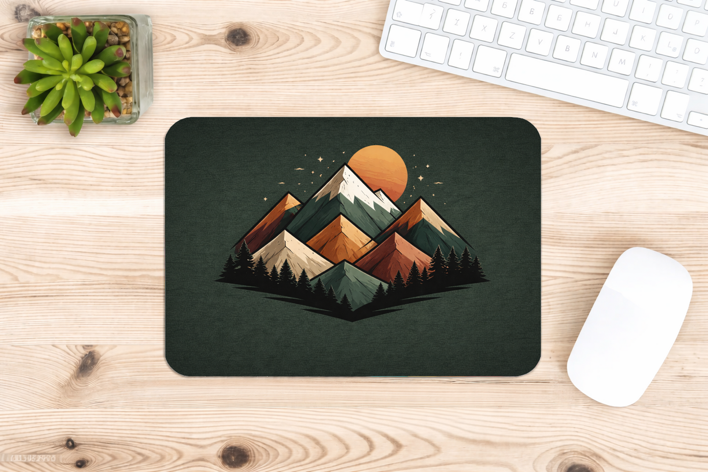 alfombrilla raton montañas geometrico moderno oscuro escritorio