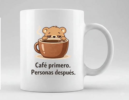 taza cafe primero personas despues divertida
