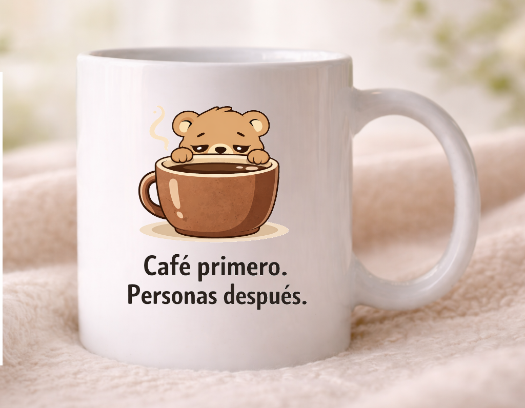 taza cafe primero personas despues divertida