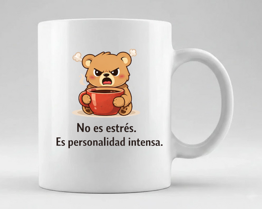 taza personalidad intensa divertida oso