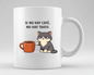 taza divertida con gato gruñon y frase si no hay cafe no hay trato