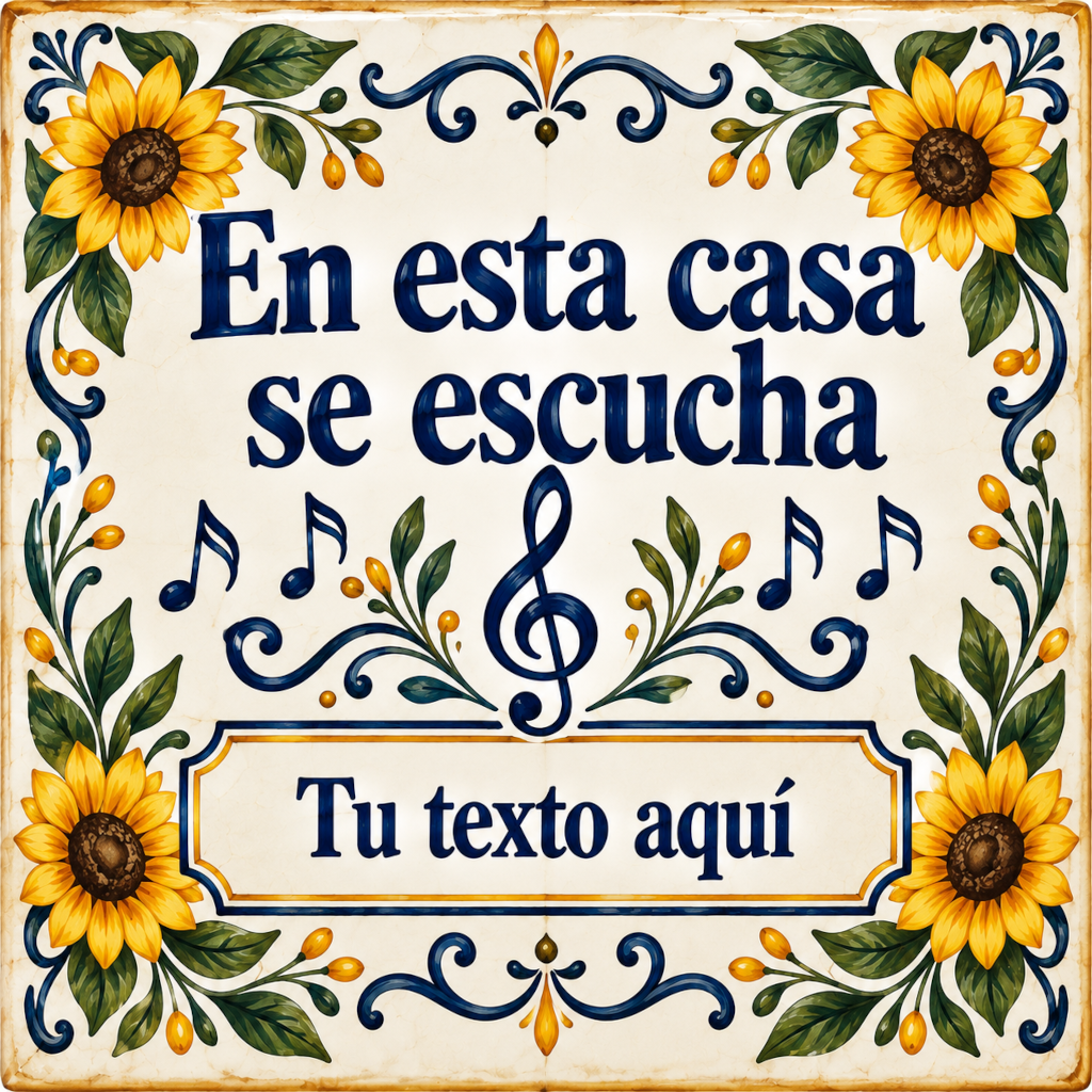 Azulejo decorativo grupo musical