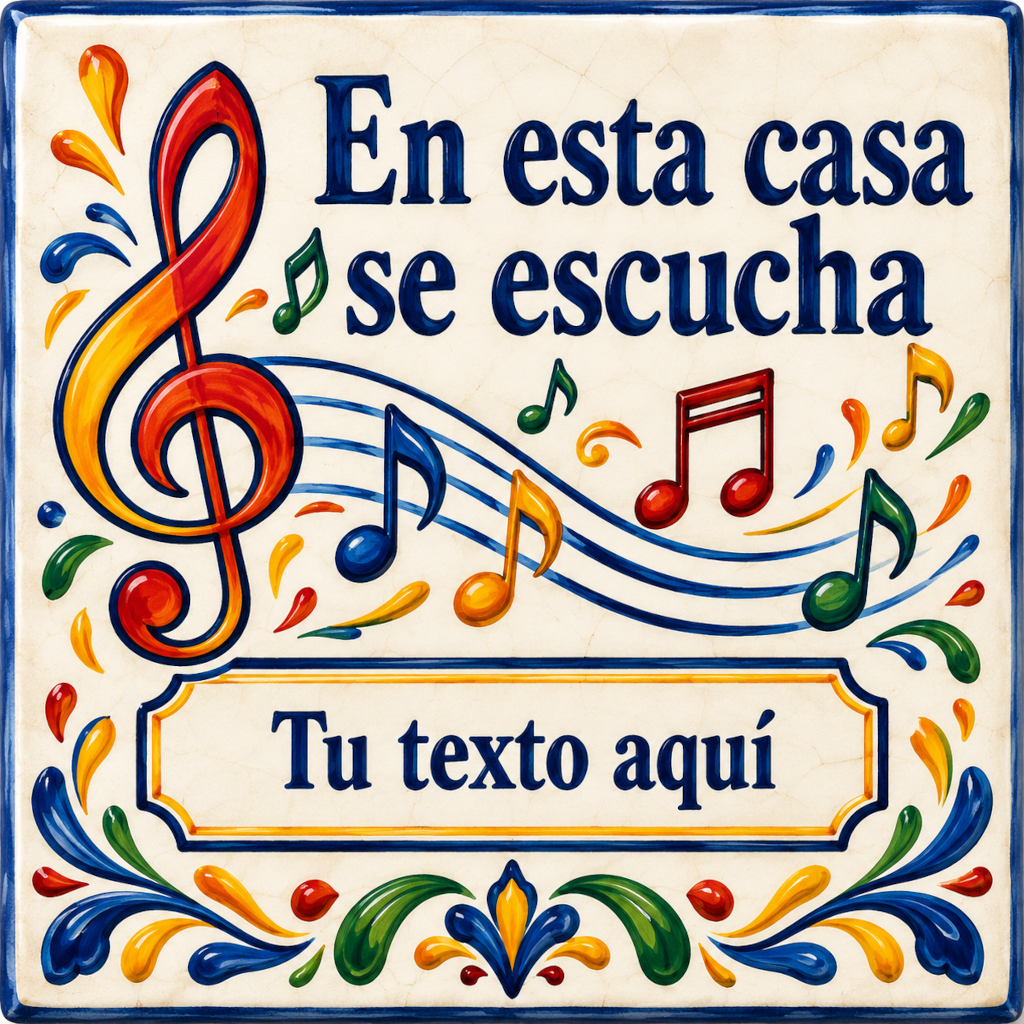 Azulejo decorativo grupo musical