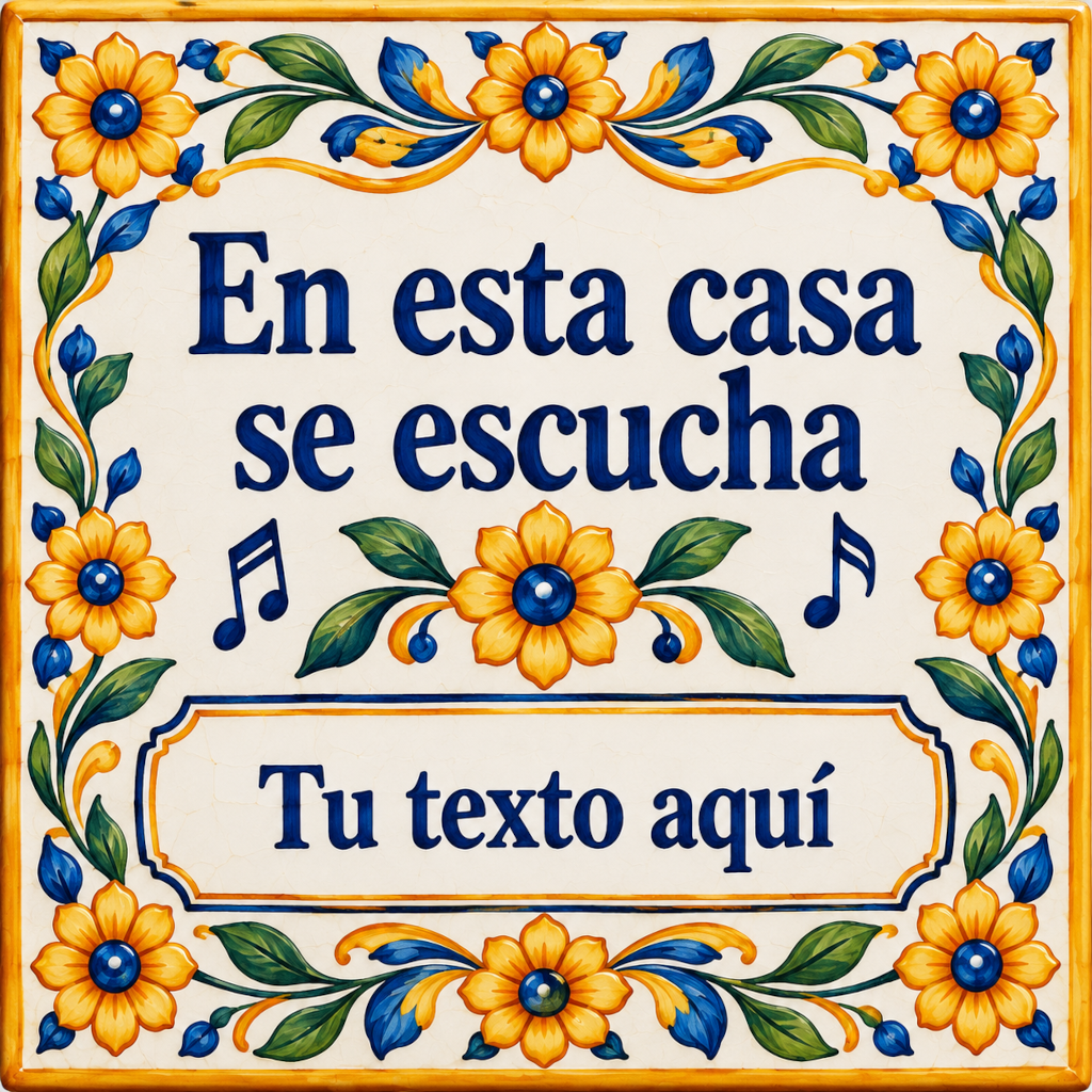 Azulejo decorativo grupo musical