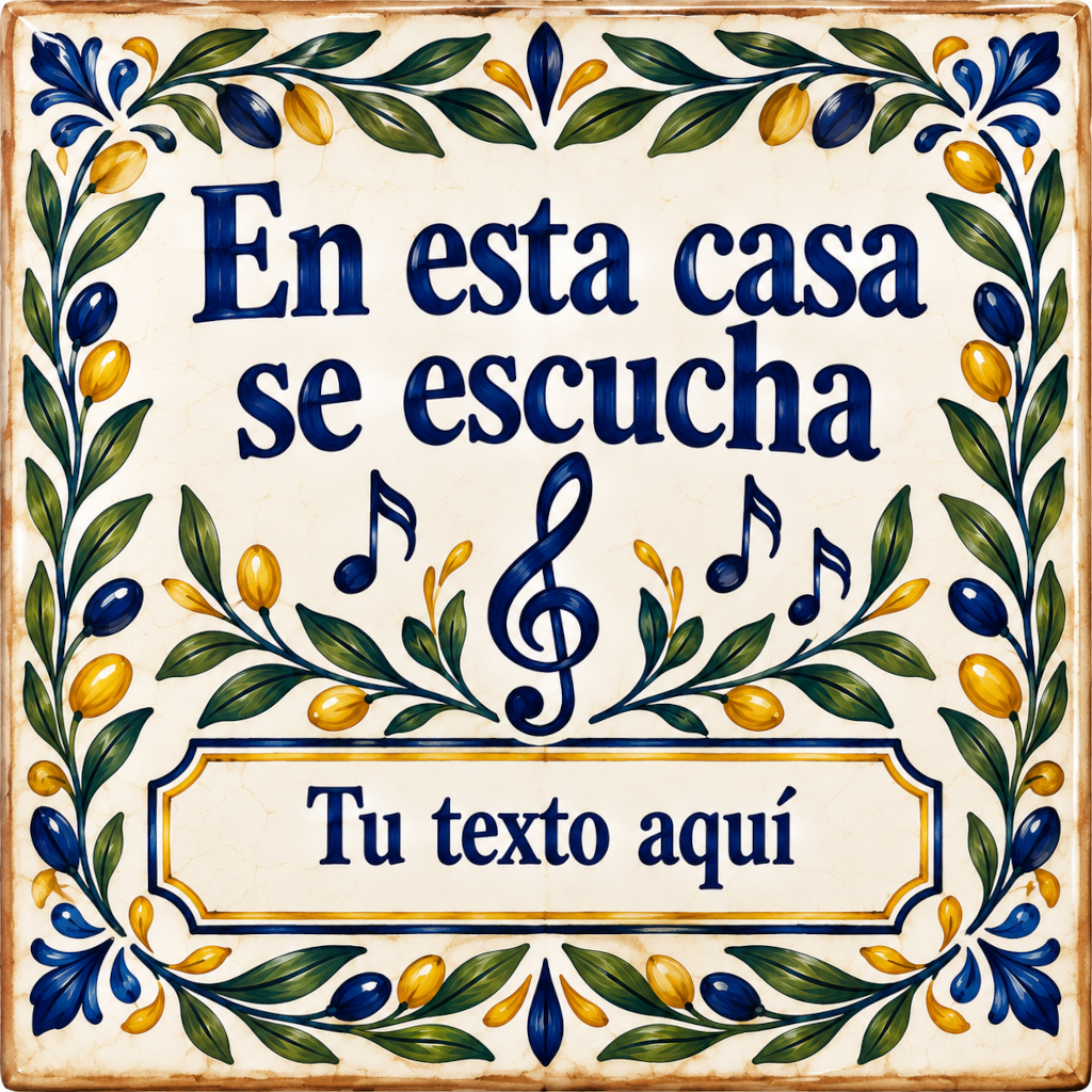 Azulejo decorativo grupo musical